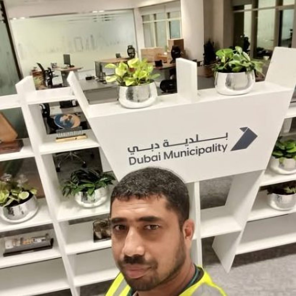 Mizan on site at an office fit-out in Dubai